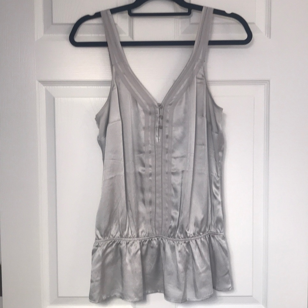 White House/Black Market Silver dress camisole.